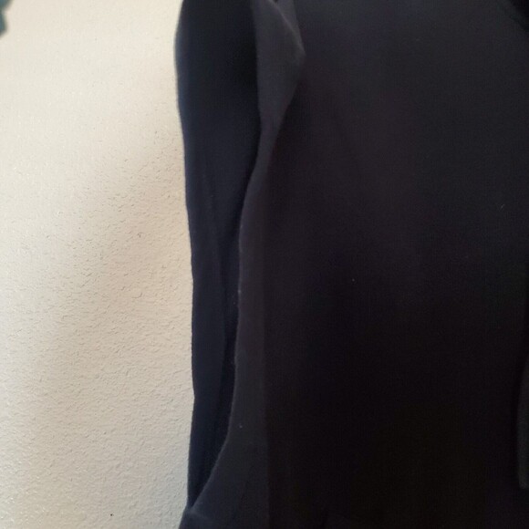 J. Crew Sleeveless Hoodie Top Oversize Black Womens Cott Wool SzXXS-XS Fits S-M - Picture 9 of 16